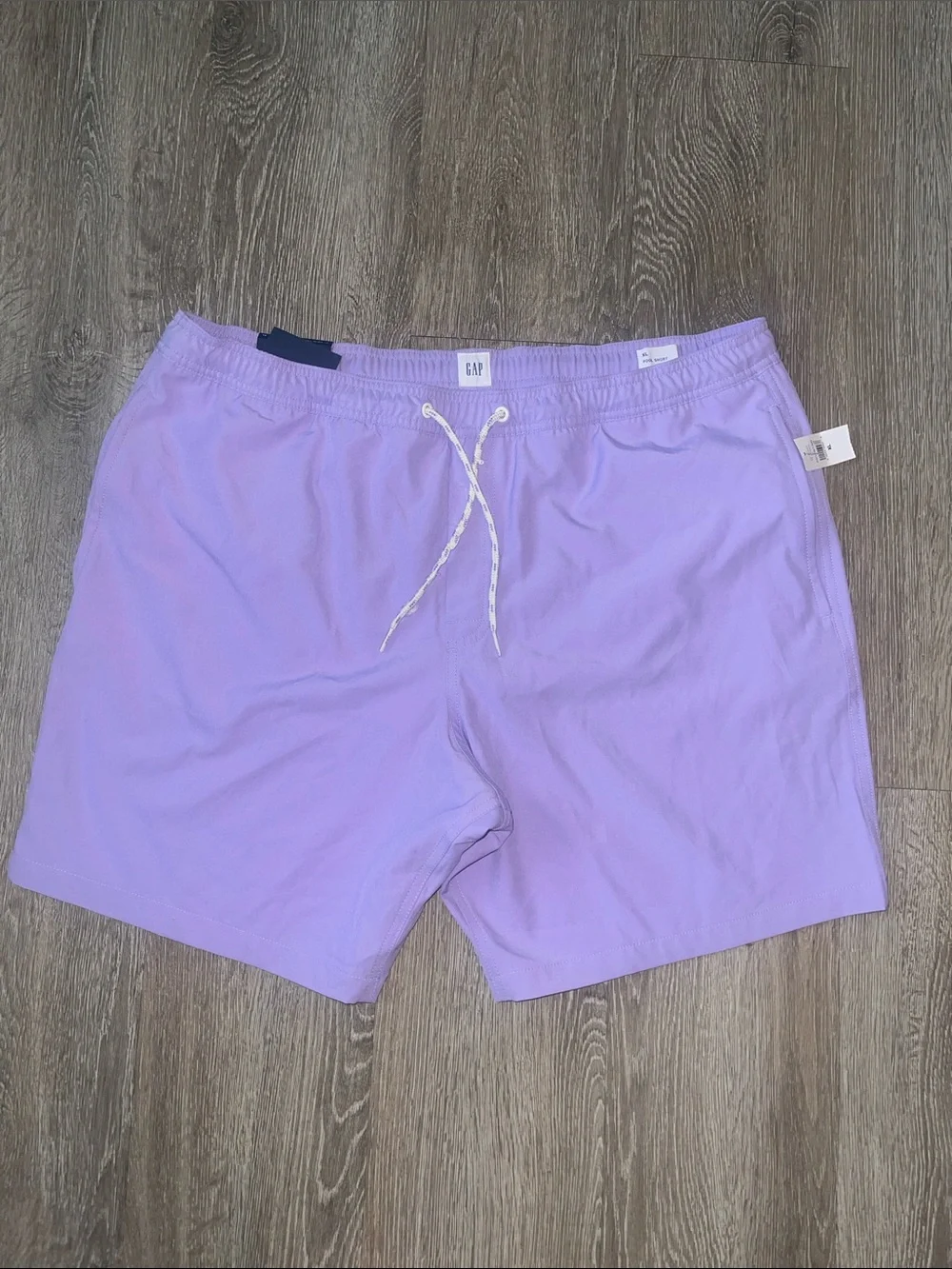 New GAP Men's Light Lavender Swim Trunks 8” inseam vacation beach tropical